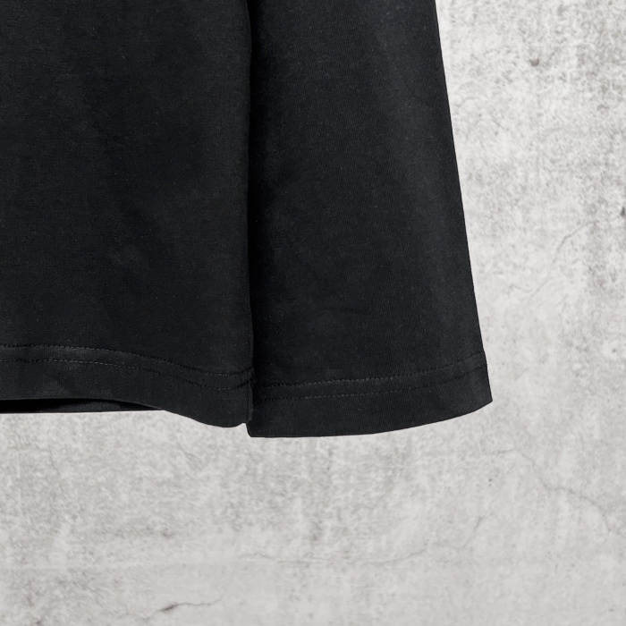 Balenciag@ SS26 Graffiti‑Tape Direct‑Ink Print Long‑Sleeve T‑Shirt