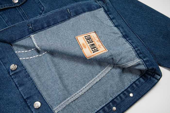 Corteiz Alcatraz Embroidered‑Logo Denim Jacket