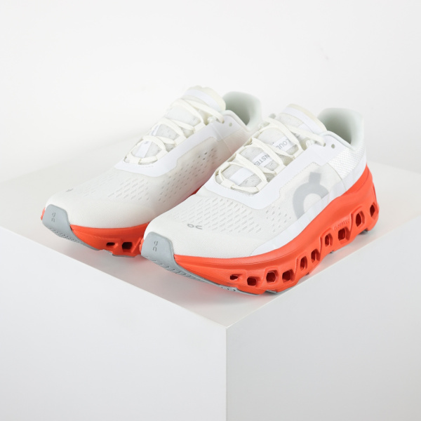 On Running Cloudmonster White Flame