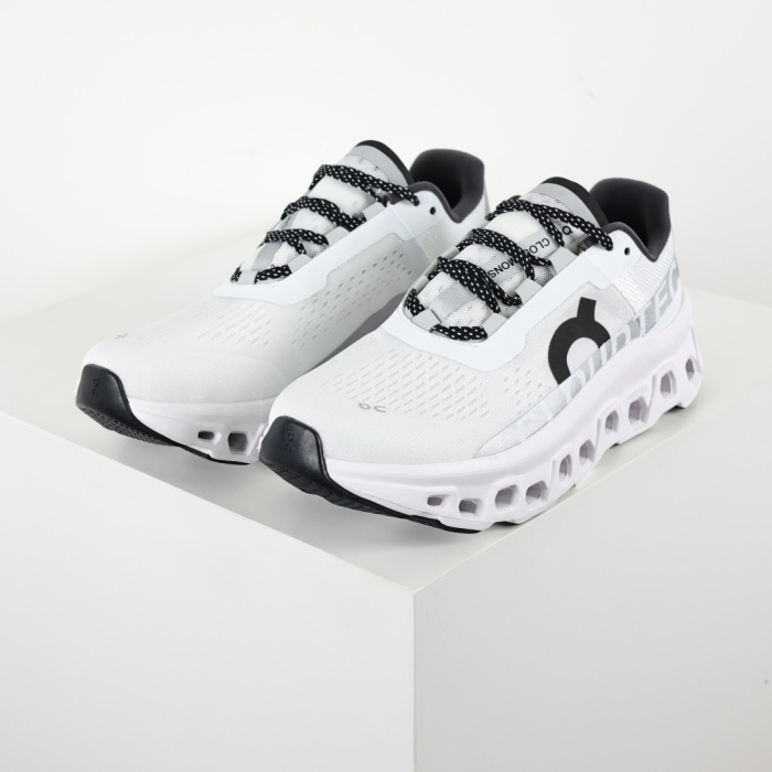 On Running Cloudmonster White Black