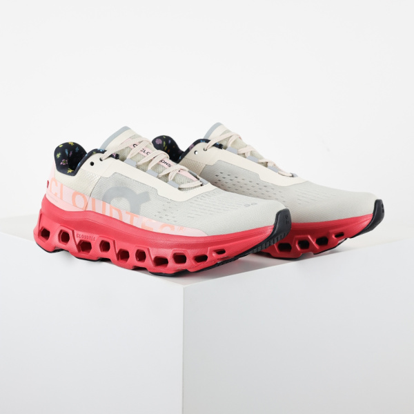 On Running Cloudmonster White Red CloudTec