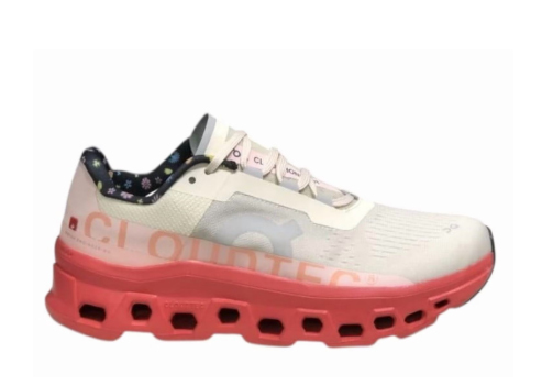 On Running Cloudmonster White Red CloudTec