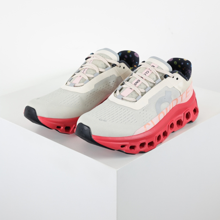 On Running Cloudmonster White Red CloudTec