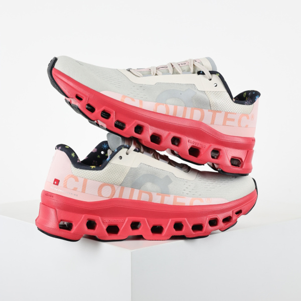 On Running Cloudmonster White Red CloudTec