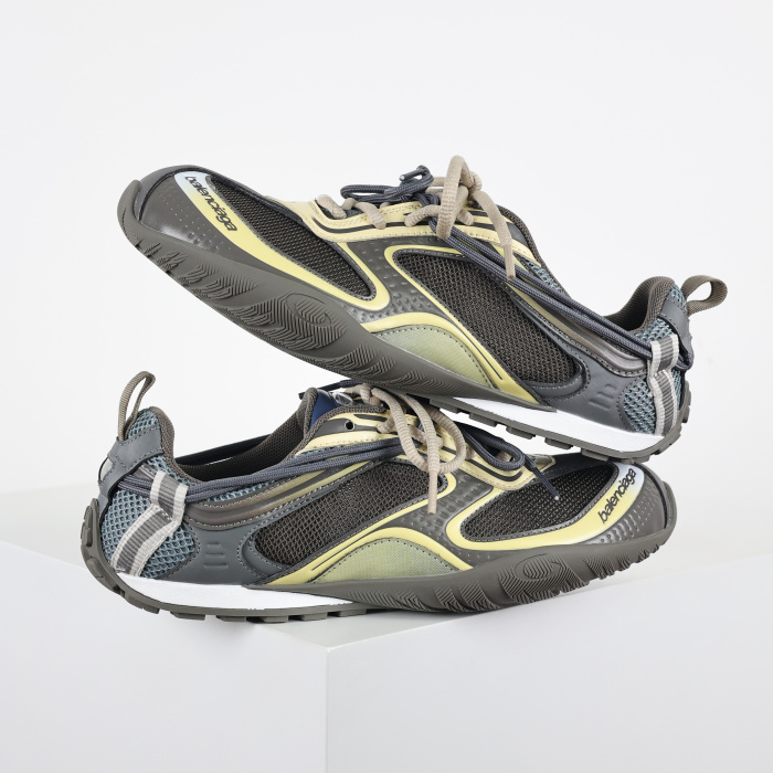 Balenciag* Radar Gradient Lines Brown Blue Yellow