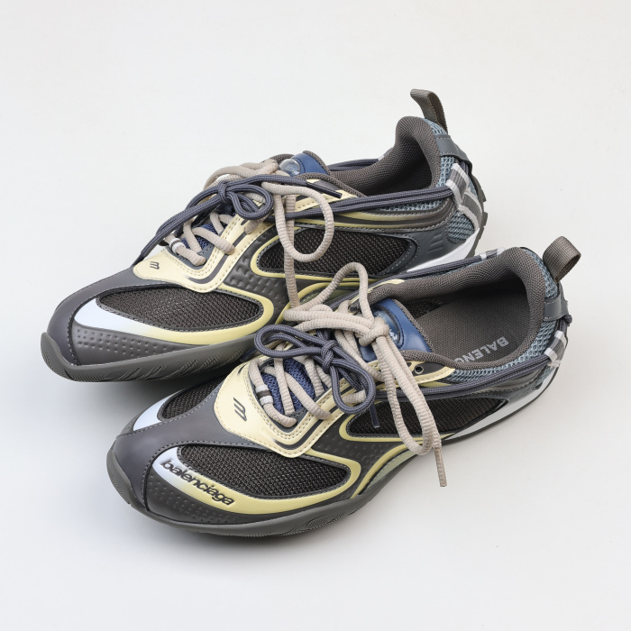 Balenciag* Radar Gradient Lines Brown Blue Yellow