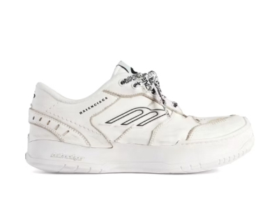 Balenciag* Hamptons Platform Sneaker White