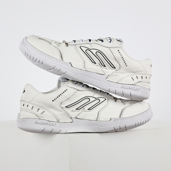 Balenciag* Hamptons Platform Sneaker White
