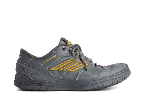 Balenciag* Hamptons Sneaker Worn-Out Grey Yellow