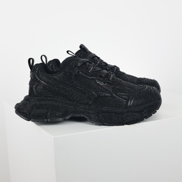 Balenciag* 3XL Rhinestone Sneakers Black