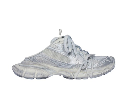 Balenciag* 3XL Mules 'Silver White'