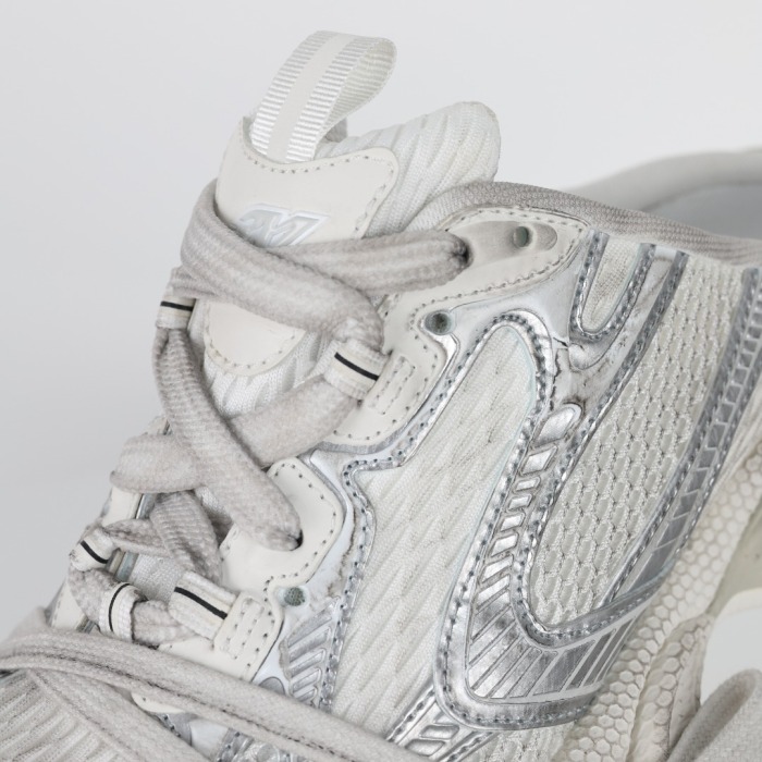 Balenciag* 3XL Mules 'Silver White'