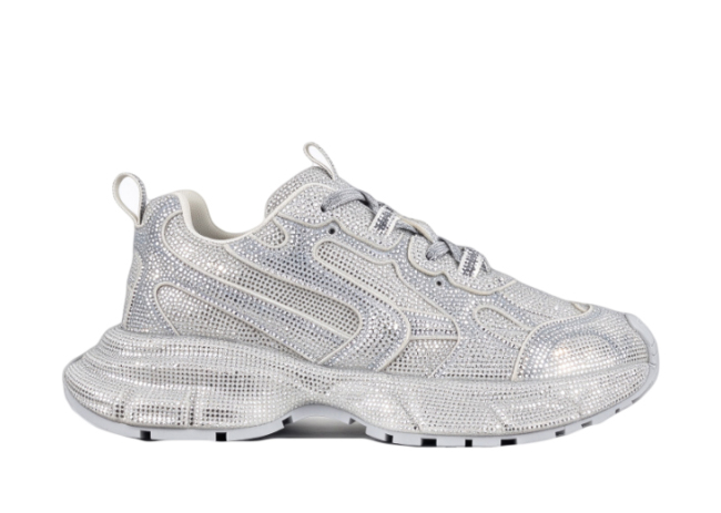 Balenciag* 3XL Rhinestone Sneakers Silver