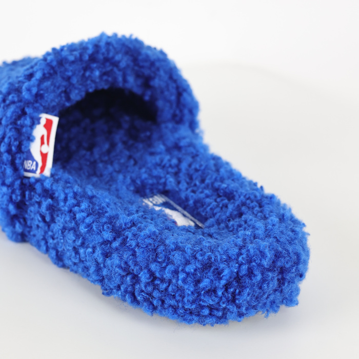 Balenciag* Furry Open Mule NBA Blue White