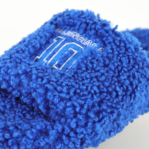 Balenciag* Furry Open Mule NBA Blue White