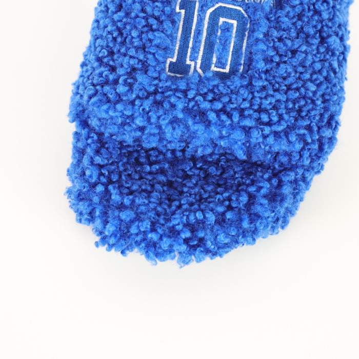 Balenciag* Furry Open Mule NBA Blue White