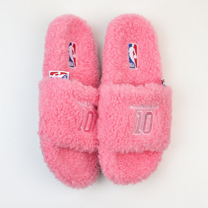 Balenciag* Furry Slide Pink