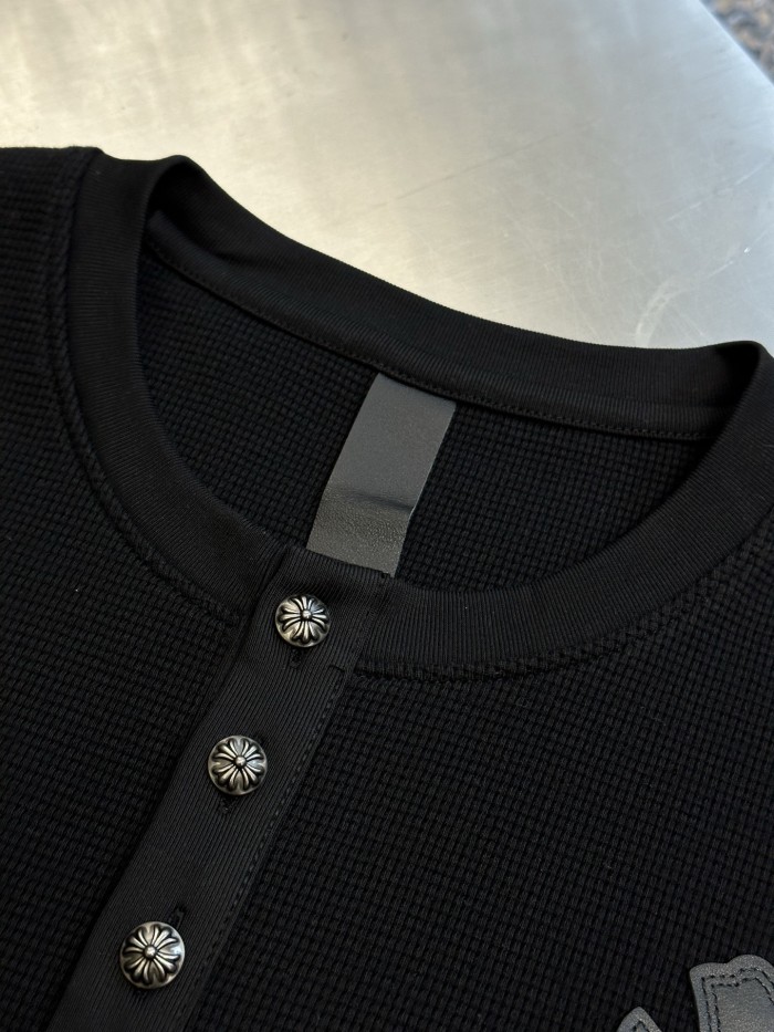 Chrome Hearts Cross Silver Buckle Long Sleeve Shirt