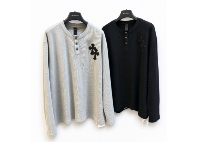Chrome Hearts Cross Silver Buckle Long Sleeve Shirt