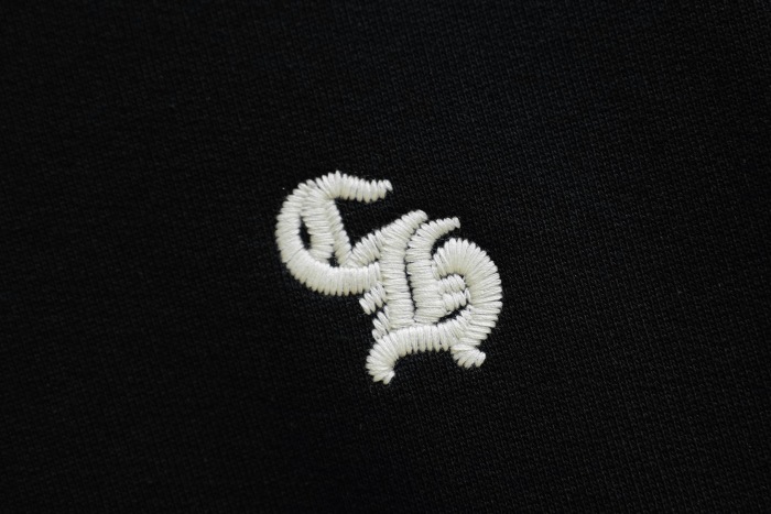 Chrome Hearts Embroidered Casual Half-Zip Hoodie