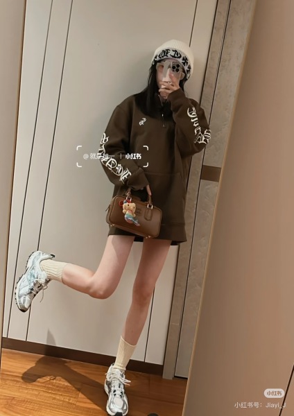 Chrome Hearts Embroidered Casual Half-Zip Hoodie