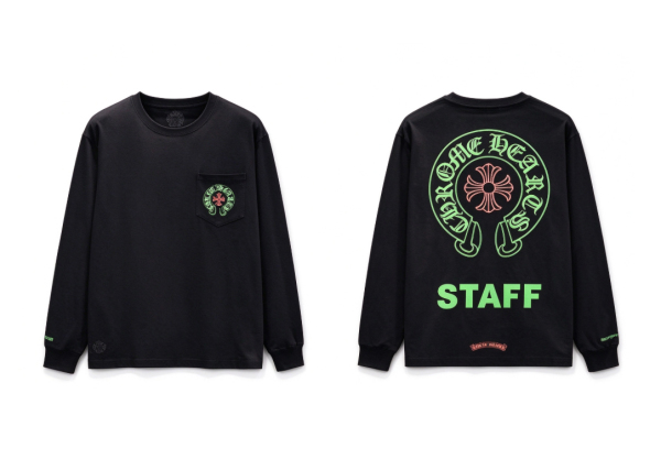 Chrome Hearts Green Print Long Sleeve T-Shirt