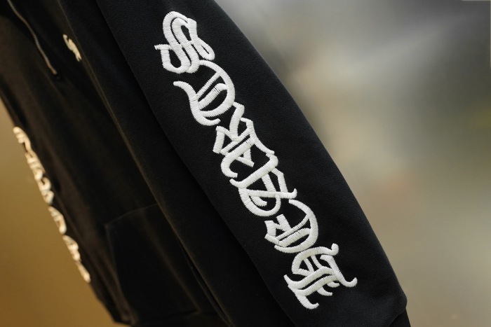 Chrome Hearts Embroidered Casual Half-Zip Hoodie