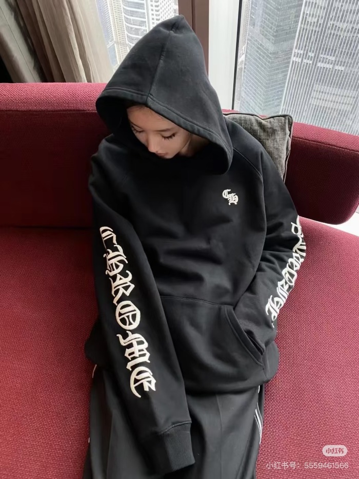 Chrome Hearts Embroidered Casual Hoodie