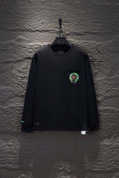 Chrome Hearts Green Print Long Sleeve T-Shirt