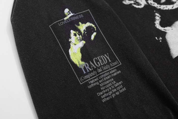 SAINT Mich@el Medusa Roaring  Washed Long-Sleeve T-Shirt