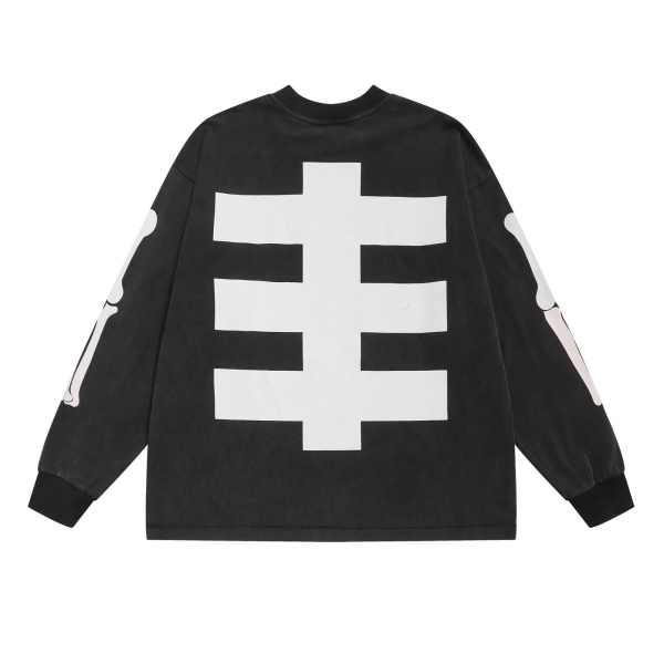 SAINT Mich@el Skull  Washed Long-Sleeve T-Shirt