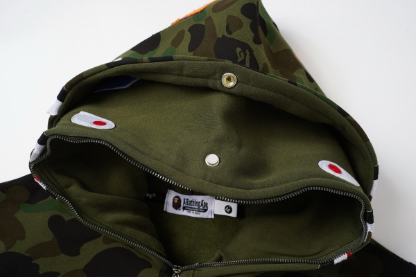 BAPE Classic Camo Shark (Double Hood) Full Zip Hoodie