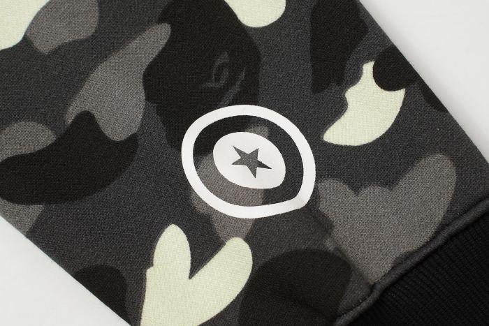 BAPE Classic Camo Shark (Double Hood) Full Zip Hoodie