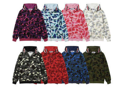 BAPE Classic Camo Shark Hoodie (Single Hood) Full Zip Hoodie