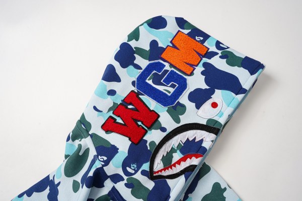 BAPE Classic Camo Shark Hoodie (Single Hood) Full Zip Hoodie