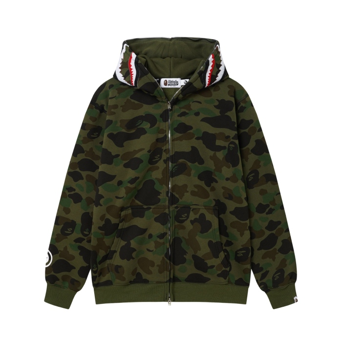BAPE Classic Camo Shark Hoodie (Single Hood) Full Zip Hoodie