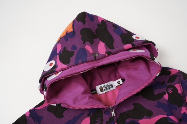 BAPE Classic Camo Shark (Double Hood) Full Zip Hoodie