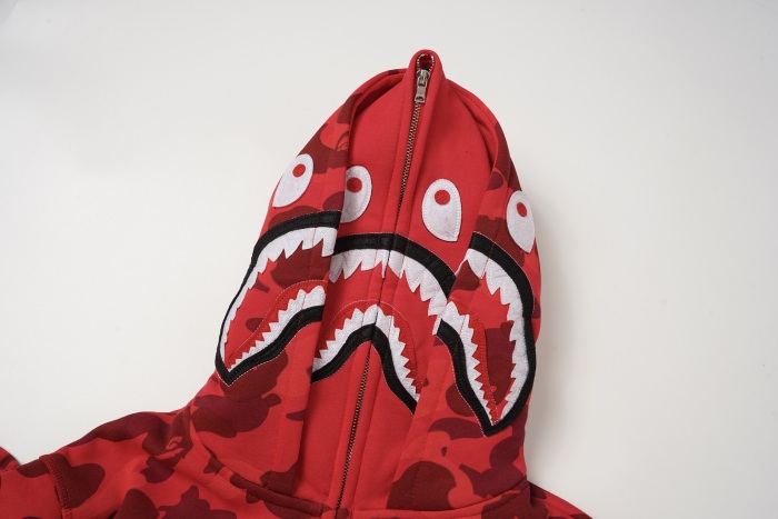 BAPE Classic Camo Shark (Double Hood) Full Zip Hoodie