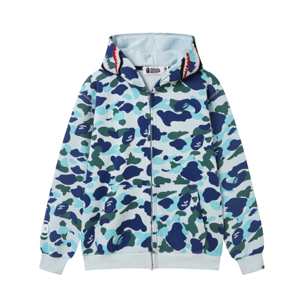 BAPE Classic Camo Shark Hoodie (Single Hood) Full Zip Hoodie