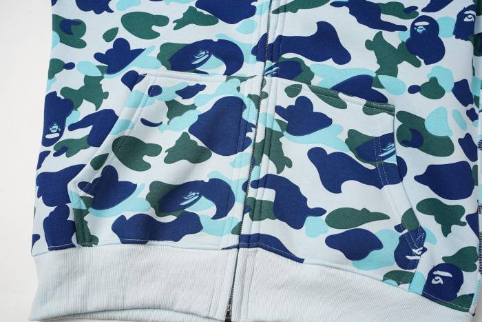 BAPE Classic Camo Shark (Double Hood) Full Zip Hoodie