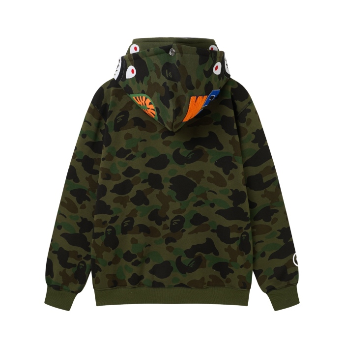 BAPE Classic Camo Shark (Double Hood) Full Zip Hoodie