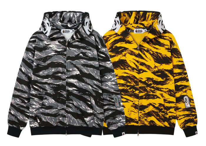 BAPE Tiger Camo Shark Full Zip Hoodie