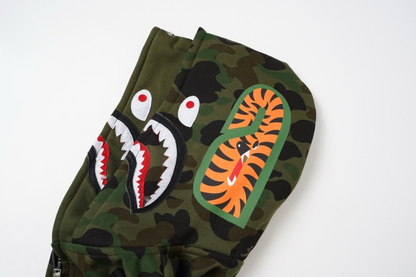 BAPE Classic Camo Shark (Double Hood) Full Zip Hoodie