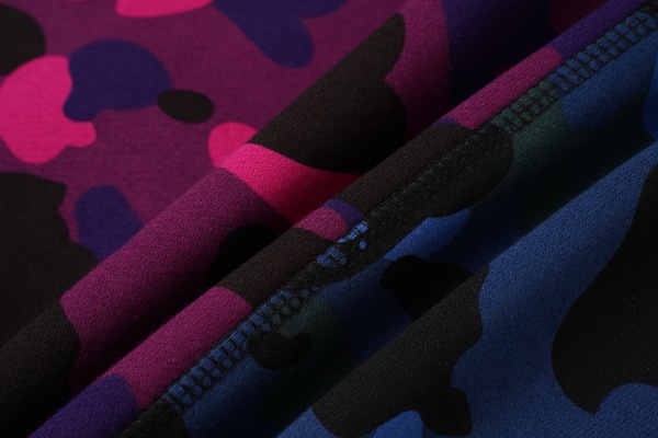 BAPE Split-Color Camo Shark Full Zip Hoodie