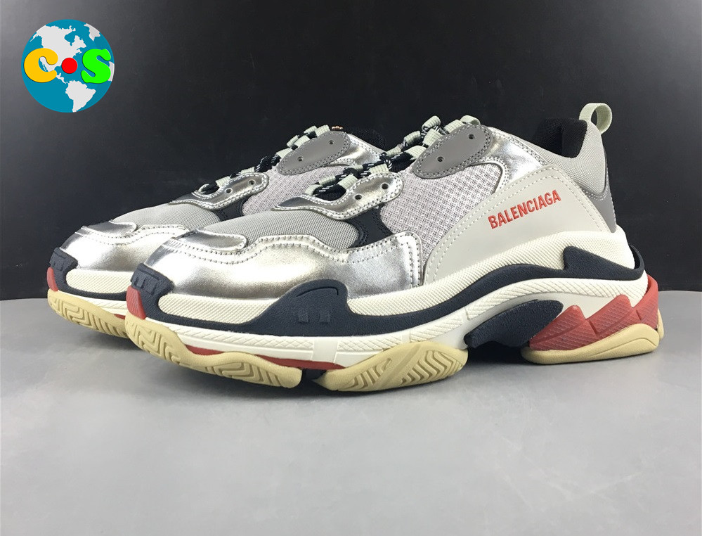 triple s silver red