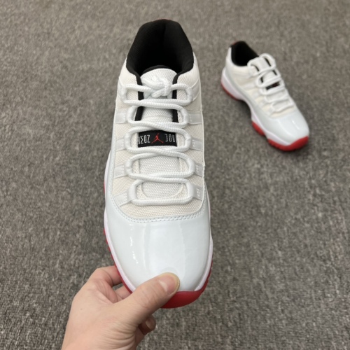 Air Jordan 11 Retro Low White Red Style:528895-101