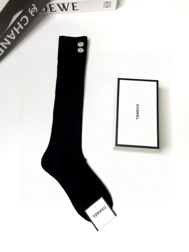 Chanel Double C LOGO Classic Letter Tale Stockings Two -knitted