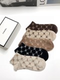 Chanel Classic Double C letters cotton short socks socks
