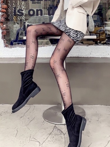 Gucci double G print rubber stockings