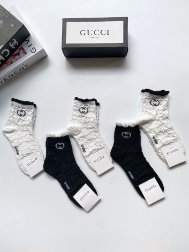 Gucci Double G letter relief pattern in stockings